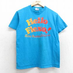 ヘインズ 80s 半袖Tシャツ Hello Flexo ライトブルー M | 古着