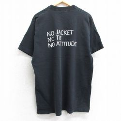 XL★古着 フルーツオブザルーム 半袖 ビンテージ Tシャツ メンズ 90年代 90s THE MARK コットン クルーネック 黒 ブラック 25apr25 中古