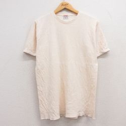 M★古着 デュオフォールド 半袖 ビンテージ Tシャツ メンズ 80年代 80s 無地 クルーネック 生成り リンガー 25apr28 中古