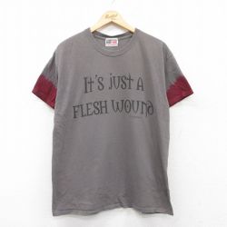 L★古着 半袖 ビンテージ Tシャツ メンズ 00年代 00s FLESH Wound クルーネック 茶他 ブラウン 25apr30 中古