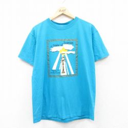 00s 半袖Tシャツ 天国 ライトブルー L | 古着