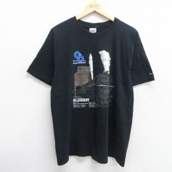 L★古着 半袖 ビンテージ Tシャツ メンズ 00年代 00s 機関車 アレゲーニー コットン クルーネック 黒 ブラック 25may01 中古