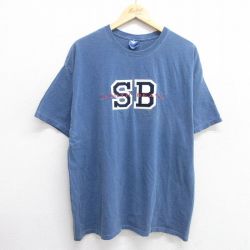 ヘインズ 00s 半袖Tシャツ サウスビーチ ネイビー XL | 古着