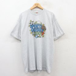XL★古着 フルーツオブザルーム 半袖 ビンテージ Tシャツ メンズ 00年代 00s スポーツ オデッセイ 01 大きいサイズ クルーネック グレー 霜降り 25may02 中古