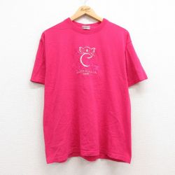00s 半袖Tシャツ コアラ刺繍 ピンク L | 古着