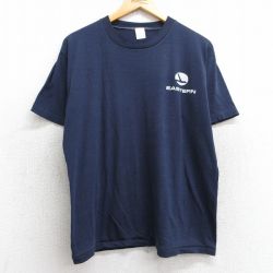 L★古着 半袖 ビンテージ Tシャツ メンズ 80年代 80s イースタン航空 クルーネック 紺 ネイビー 25may07 中古