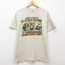 00s 半袖Tシャツ シカ ベージュ L | 古着