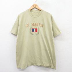 フレンチウエストアイランド 00s 半袖Tシャツ 刺繍 グリーン XL | 古着