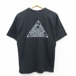 M★古着 ヘインズ Hanes 半袖 ビンテージ Tシャツ メンズ 00年代 00s チームワーク クルーネック 黒 ブラック 25may08 中古