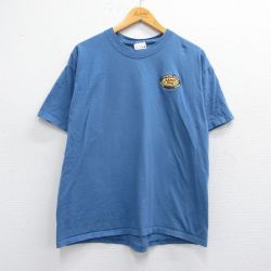 L★古着 ヘインズ Hanes 半袖 ビンテージ Tシャツ メンズ 00年代 00s LANAI PINE コットン クルーネック 薄紺 ネイビー 25may08 中古