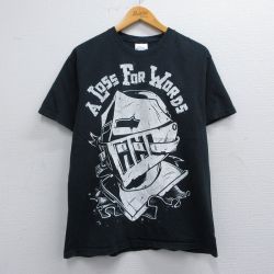 M★古着 ヘインズ Hanes 半袖 ビンテージ Tシャツ メンズ 00年代 00s 騎士 コットン クルーネック 黒 ブラック 25may08 中古