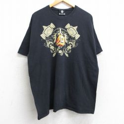 XL★古着 半袖 ビンテージ Tシャツ メンズ 00年代 00s ブリザードエンターテイメント コットン クルーネック 黒 ブラック 25may13 中古