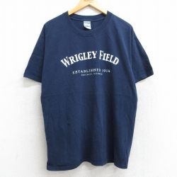 L★古着 半袖 ビンテージ Tシャツ メンズ 00年代 00s リグレーフィールド コットン クルーネック 紺 ネイビー 25may13 中古