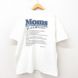 XL★古着 半袖 ビンテージ Tシャツ メンズ 00年代 00s Moms 大きいサイズ コットン クルーネック 白 ホワイト 25may13 中古