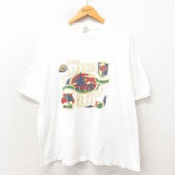 【50%OFF】XL★古着 半袖 ビンテージ Tシャツ メンズ 00年代 00s メキシコ 大きいサイズ コットン クルーネック 白 ホワイト 25may13 中古
