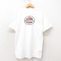 L★古着 半袖 ビンテージ Tシャツ メンズ 00年代 00s GRITTYS コットン クルーネック 白 ホワイト 25may13 中古