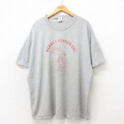 XL★古着 ラッセル 半袖 ビンテージ Tシャツ メンズ 00年代 00s トイレ 大きいサイズ クルーネック グレー 霜降り 25may14 中古
