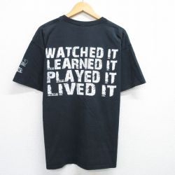XL★古着 半袖 ビンテージ Tシャツ メンズ 00年代 00s LAXAPALOOZA 大きいサイズ コットン クルーネック 黒 ブラック 25may15 中古