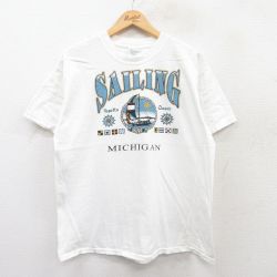 【50%OFF】00s 半袖Tシャツ セーリング ホワイト L | 古着