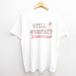 L★古着 半袖 ビンテージ Tシャツ メンズ 80年代 80s 鳥 STILL PERFECT クルーネック 白 ホワイト 25may16 中古