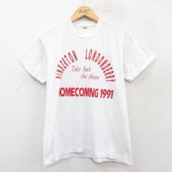 【50%OFF】M★古着 スクリーンスターズ 半袖 ビンテージ Tシャツ メンズ 90年代 90s ピンカートンロンドンデリー クルーネック USA製 白 ホワイト 25may19 中古