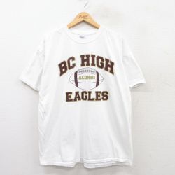 00s 半袖Tシャツ BC HIGH EAGLES ホワイト XL | 古着