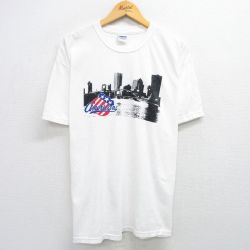 【50%OFF】XL★古着 半袖 ビンテージ Tシャツ メンズ 00年代 00s 街 アメリカン 大きいサイズ コットン クルーネック 白 ホワイト 25may19 中古