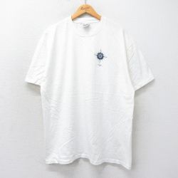 XL★古着 ヘインズ Hanes 半袖 ビンテージ Tシャツ メンズ 00年代 00s イリノイ 大きいサイズ コットン クルーネック 白 ホワイト 25may20 中古