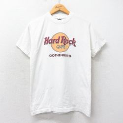 M★古着 半袖 ビンテージ Tシャツ メンズ 00年代 00s ハードロックカフェ GOTHENBUGS コットン クルーネック 白 ホワイト 25may20 中古