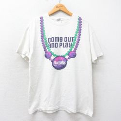 L★古着 半袖 ビンテージ Tシャツ メンズ 00年代 00s Harrashs ニューオーリンズ コットン クルーネック 白 ホワイト 25may20 中古