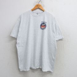 00s 半袖Tシャツ ICARUS BASE 霜降りグレー XL | 古着