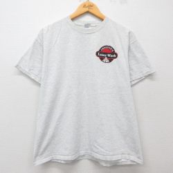 【50%OFF】XL★古着 半袖 ビンテージ Tシャツ メンズ 00年代 00s レーザーウォッシュ クルーネック 薄グレー 霜降り 25may23 中古