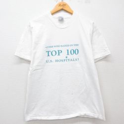 L★古着 ヘインズ Hanes 半袖 ビンテージ Tシャツ メンズ 00年代 00s TOP100 ホスピタル コットン クルーネック 白 ホワイト 25may23 中古