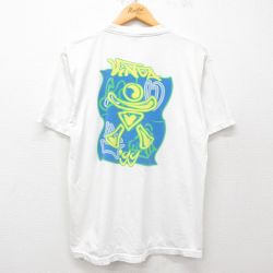 【50%OFF】L★古着 半袖 ビンテージ Tシャツ メンズ 00年代 00s ViNEA コットン クルーネック 白 ホワイト 25may23 中古