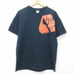 L★古着 半袖 ビンテージ Tシャツ メンズ 00年代 00s apeki コットン クルーネック 黒 ブラック 25may28 中古