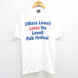 XL★古着 ヘインズ Hanes 半袖 ビンテージ Tシャツ メンズ 00年代 00s Loves フェスティバル コットン クルーネック 白 ホワイト 25may29 中古