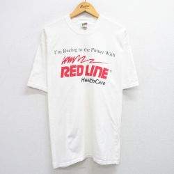 XL★古着 フルーツオブザルーム 半袖 ビンテージ Tシャツ メンズ 00年代 00s REDLINE コットン クルーネック 白 ホワイト 25may29 中古