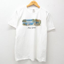 フルーツオブザルーム 00s 半袖Tシャツ ニューヨーク ホワイト L | 古着