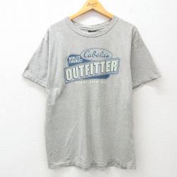 XL★古着 半袖 ビンテージ Tシャツ メンズ 90年代 90s カベラス アウトフィッター コットン クルーネック USA製 薄グレー 霜降り 25may29 中古