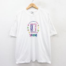ヘインズ 00s 半袖Tシャツ 月太陽 ホワイト XL | 古着