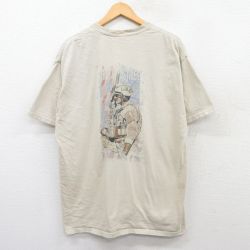 【50%OFF】XL★古着 半袖 ビンテージ Tシャツ メンズ 00年代 00s 兵士 TROY INDUSTRIES コットン クルーネック ベージュ カーキ 25may29 中古