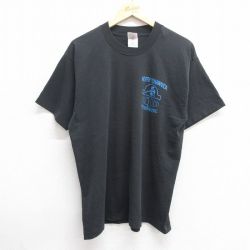 L★古着 フルーツオブザルーム 半袖 ビンテージ Tシャツ メンズ 00年代 00s ノーストナワンダ ベースボール クルーネック 黒 ブラック 25may29 中古