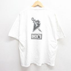 【50%OFF】XL★古着 半袖 ビンテージ Tシャツ メンズ 00年代 00s DICKS バスケットボール 大きいサイズ コットン クルーネック 白 ホワイト 25may29 中古