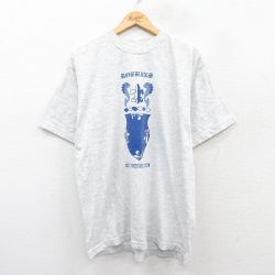 L★古着 半袖 ビンテージ Tシャツ メンズ 00年代 00s つぼ ロリンズ クルーネック 薄グレー 霜降り 25may30 中古