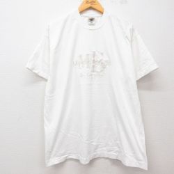 XL★古着 フルーツオブザルーム 半袖 ビンテージ Tシャツ メンズ 00年代 00s マートルビーチ 刺繍 コットン クルーネック 白 ホワイト 25may31 中古