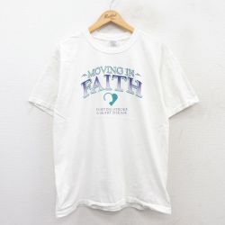 00s 半袖Tシャツ FAITH ハート ホワイト L | 古着