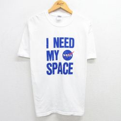 XL★古着 半袖 ビンテージ Tシャツ メンズ 00年代 00s NASA コットン クルーネック 白 ホワイト 25jun02 中古