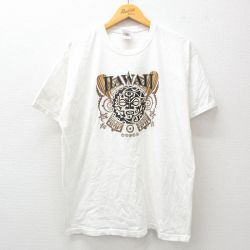 XL★古着 フルーツオブザルーム 半袖 ビンテージ Tシャツ メンズ 00年代 00s ハワイ コットン クルーネック 白 ホワイト 25jun02 中古