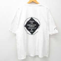 XL★古着 半袖 ビンテージ Tシャツ メンズ 90年代 90s SPEAKER JAM 大きいサイズ コットン クルーネック 白 ホワイト 25jun02 中古