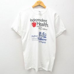 【50%OFF】M★古着 半袖 ビンテージ Tシャツ メンズ 00年代 00s スニーカー リンゴ コットン クルーネック 白 ホワイト 25jun02 中古